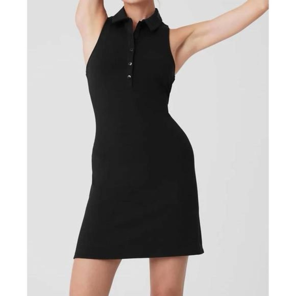 Alo Yoga Charmed tennis dress in black - XS
